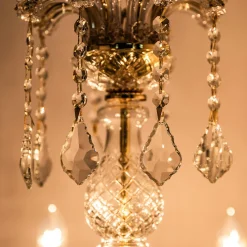 Clearance Zumaline Żyrandol świecznikowy retro złoty CHATEAU 70 cm