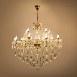 Zumaline Żyrandole|Lampy Wiszące^Żyrandol świecznikowy retro złoty CHATEAU 100 cm