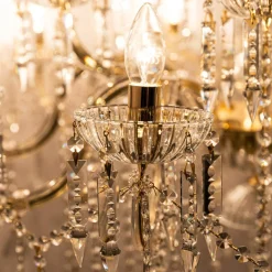 Zumaline Żyrandole|Lampy Wiszące^Żyrandol świecznikowy retro złoty CHATEAU 100 cm