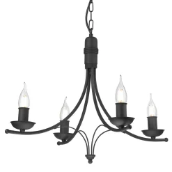 inny Żyrandole|Lampy Wiszące^Żyrandol wiszący retro czarny LUCY