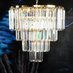 Zumaline Żyrandole|Lampy Wiszące^Żyrandol złoty AMEDEO 39 cm