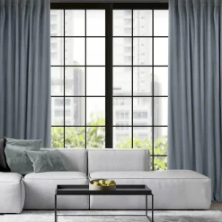 Sale Eurofirany Zasłona do salonu grafitowa MADLEN 140x300 cm