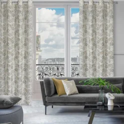 Eurofirany Firany, Zasłony I Akcesoria^Zasłona do salonu z dodatkiem lnu naturalna MIRA 140x250 cm