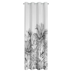 Eurofirany Firany, Zasłony I Akcesoria^Zasłona na przelotkach czarno-biała NERINA 140x250 cm