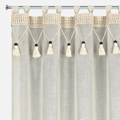 Outlet Eurofirany Zasłona na szelkach naturalna GRETA 135x250 cm