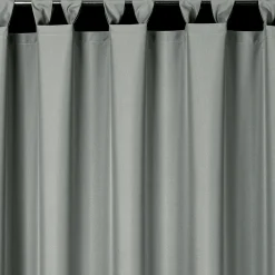 Hot Eurofirany Zasłona na taras z szelkami na rzepy srebrna GARDEN 155x220 cm