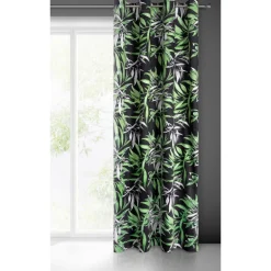 PIERRE CARDIN Firany, Zasłony I Akcesoria^Zasłona welurowa czarno-zielona ZOJA 140x250 cm