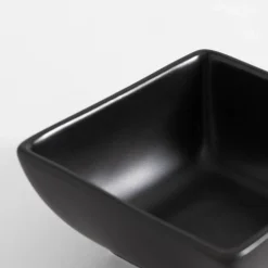 inny Miski, Patery I Półmiski^Zestaw 3 miseczek kwadratowych do serwowania czarny 165 ml
