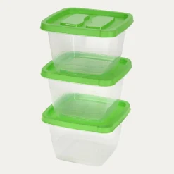 inny Pojemniki Na Żywność^Zestaw 3 pojemników plastikowych 1360 ml