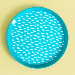 inny Grill I Piknik^Zestaw 4 talerzy plastikowych niebieski, 21 cm