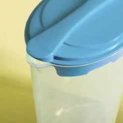 New inny Zestaw dzbanek plastikowy i 4 kubki niebieskie