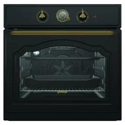 Gorenje Piekarniki|Zestawy Agd^Zestaw retro czarny CLASSICO – piekarnik, płyta gazowa, okap