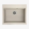 inny Zlewozmywaki^Zlewozmywak jednokomorowy LAVEO NOX 60x50 cm beżowy granitowy